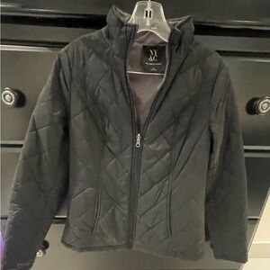 New York & Company Black Quilted Puffer Jacket